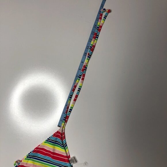 new Old Navy Yellow Red Blue Rainbow Striped String Bikini Swim Top SIZE M - Picture 6 of 8